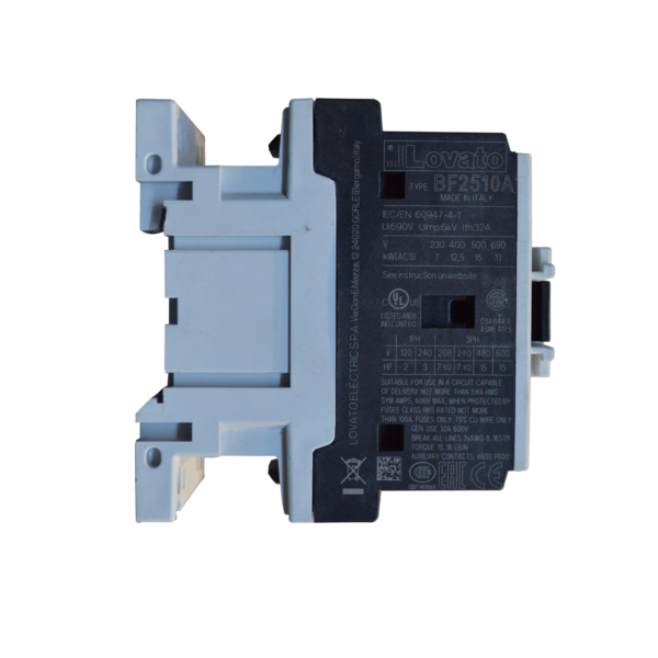 LOVATO Contattore BF2510A U690V 3-poli; NO x3; Contatti di supporto: NO; 24VAC; 12A